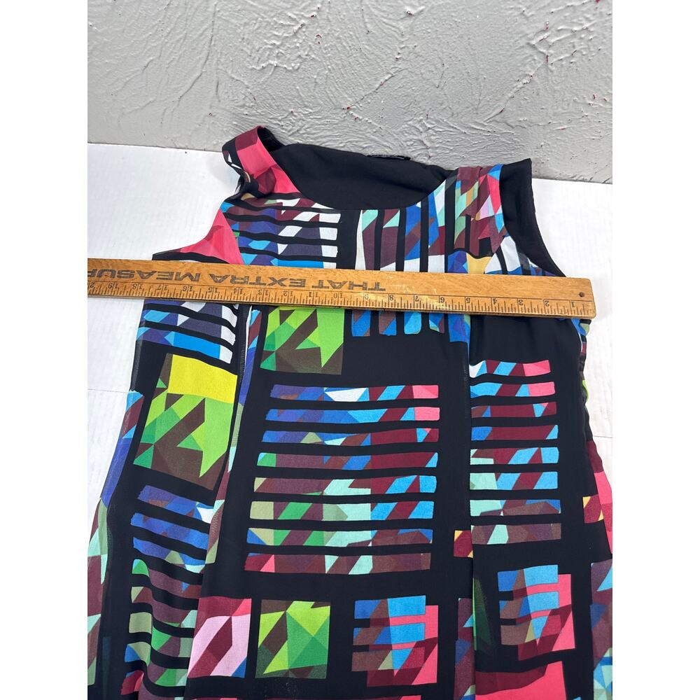 Bali Women's Colorful Abstract Geometric Sleeveless Mini Dress Size 6 - Picture 5 of 5
